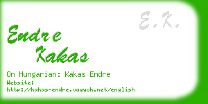 endre kakas business card